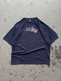 2000s Quiksilver Navy Spell Out Tee