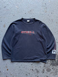 2000s O'Neill Sweatshirt Navy/Red Spell Out Arm Sleeve