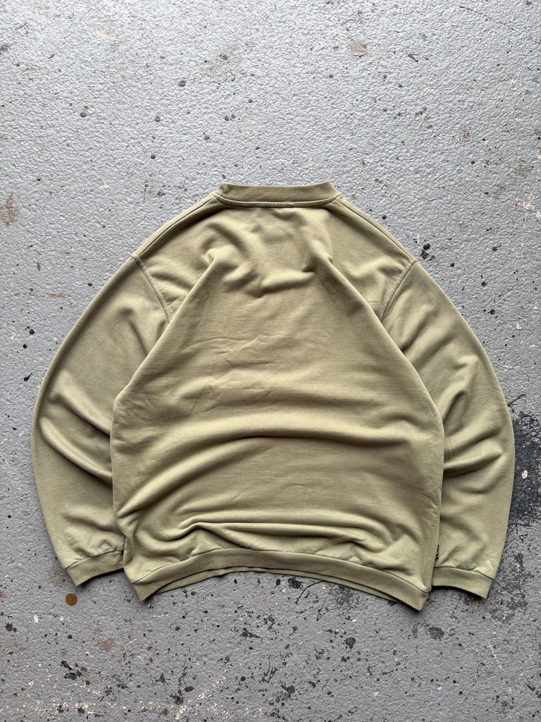 2000s Rip Curl Graphic Square Khaki Sweatshirt Crewneck