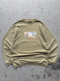 2000s Rip Curl Graphic Square Khaki Sweatshirt Crewneck