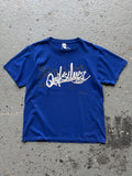 2000s Quiksilver Navy Spellout Print Tee
