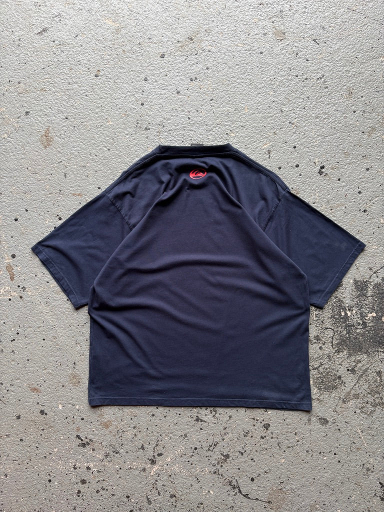 2000s Quiksilver Navy Spell Out Tee