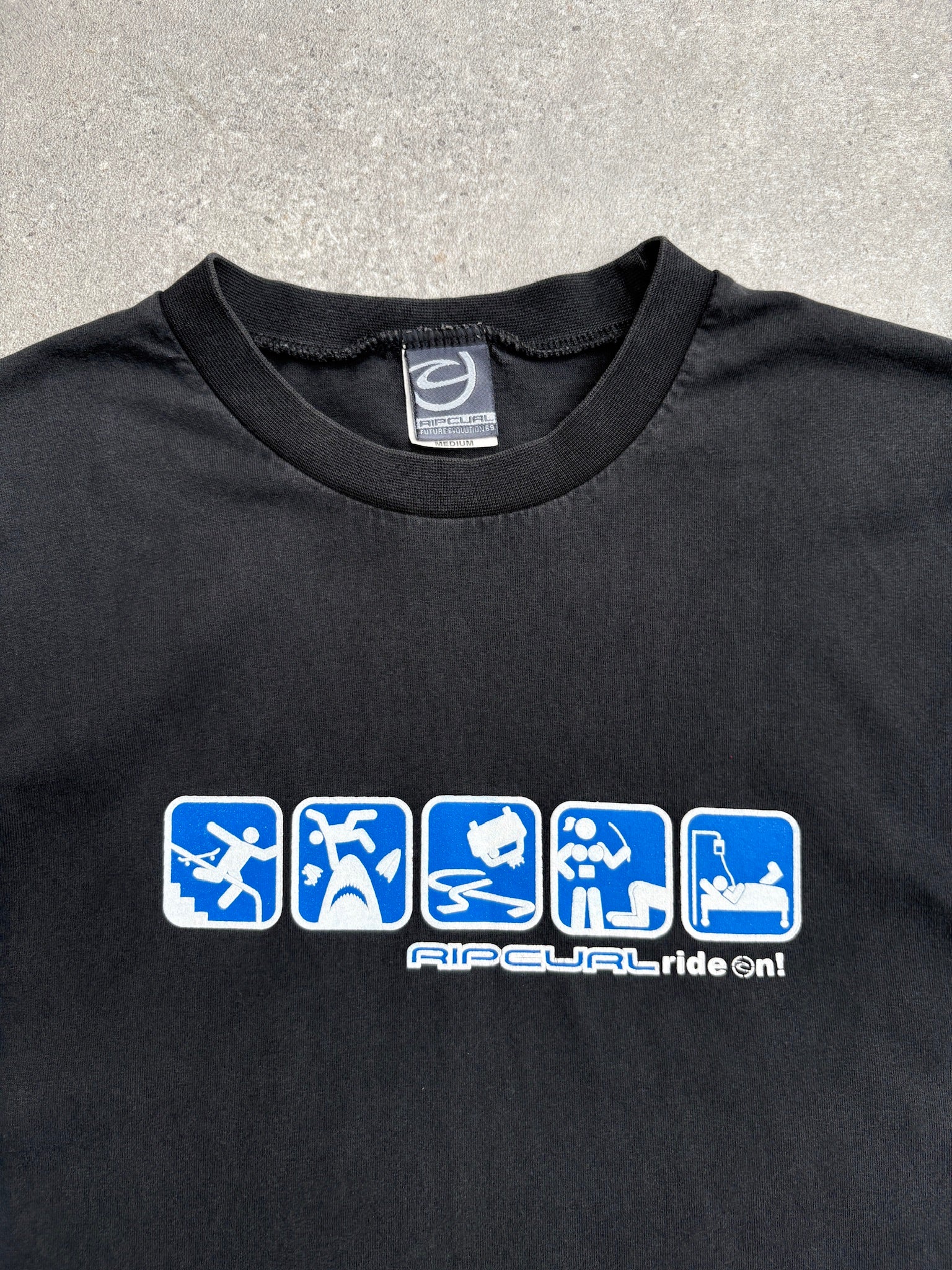 2000's Rip Curl Toiletry Tee Navy/Blue