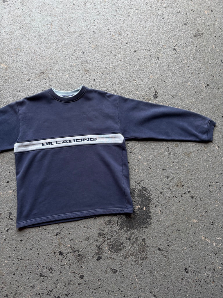 2000s Billabong Spellout Black Navy/White Sweatshirt