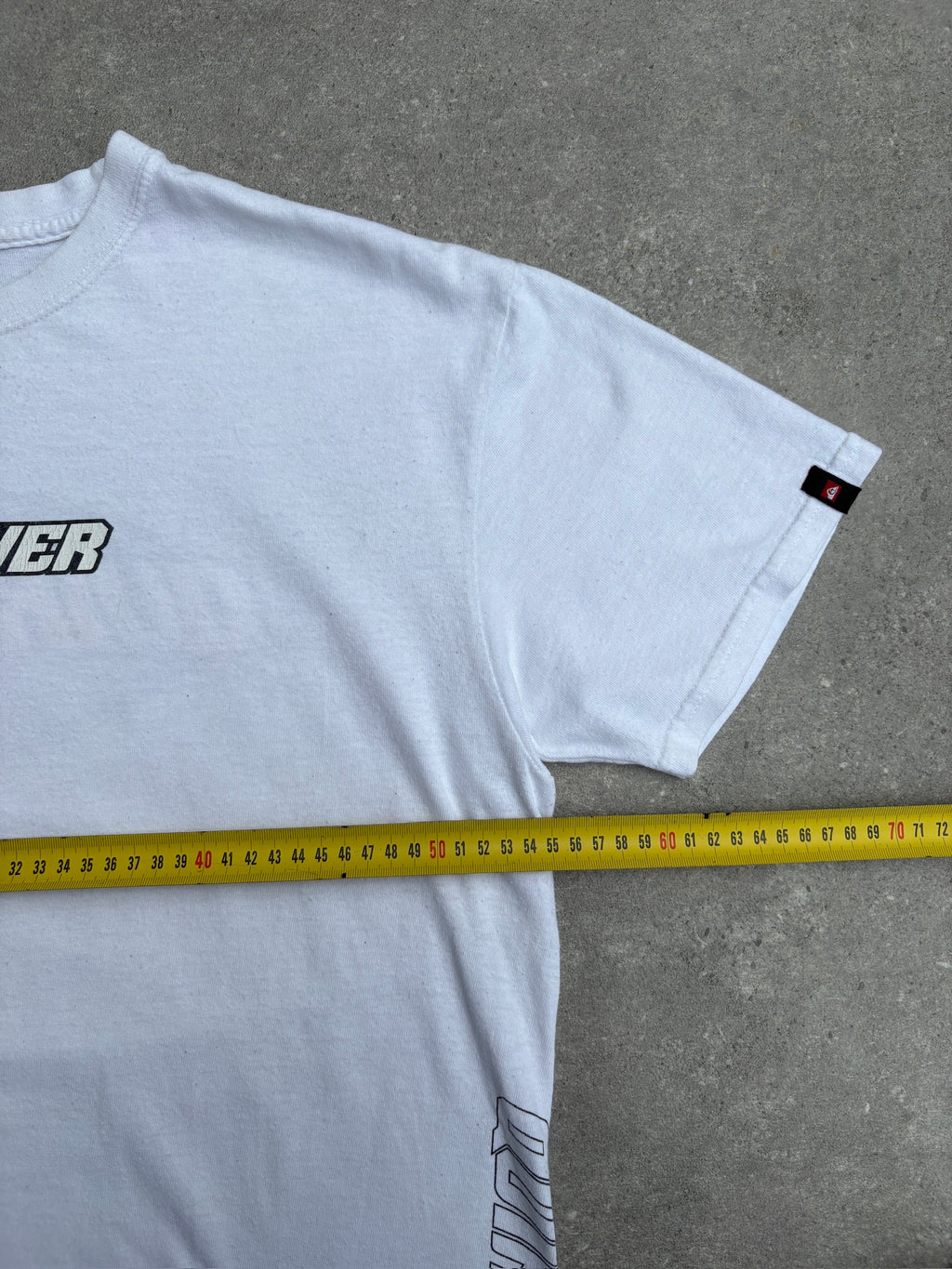 2000's Quiksilver Graphic Spellout Tee White