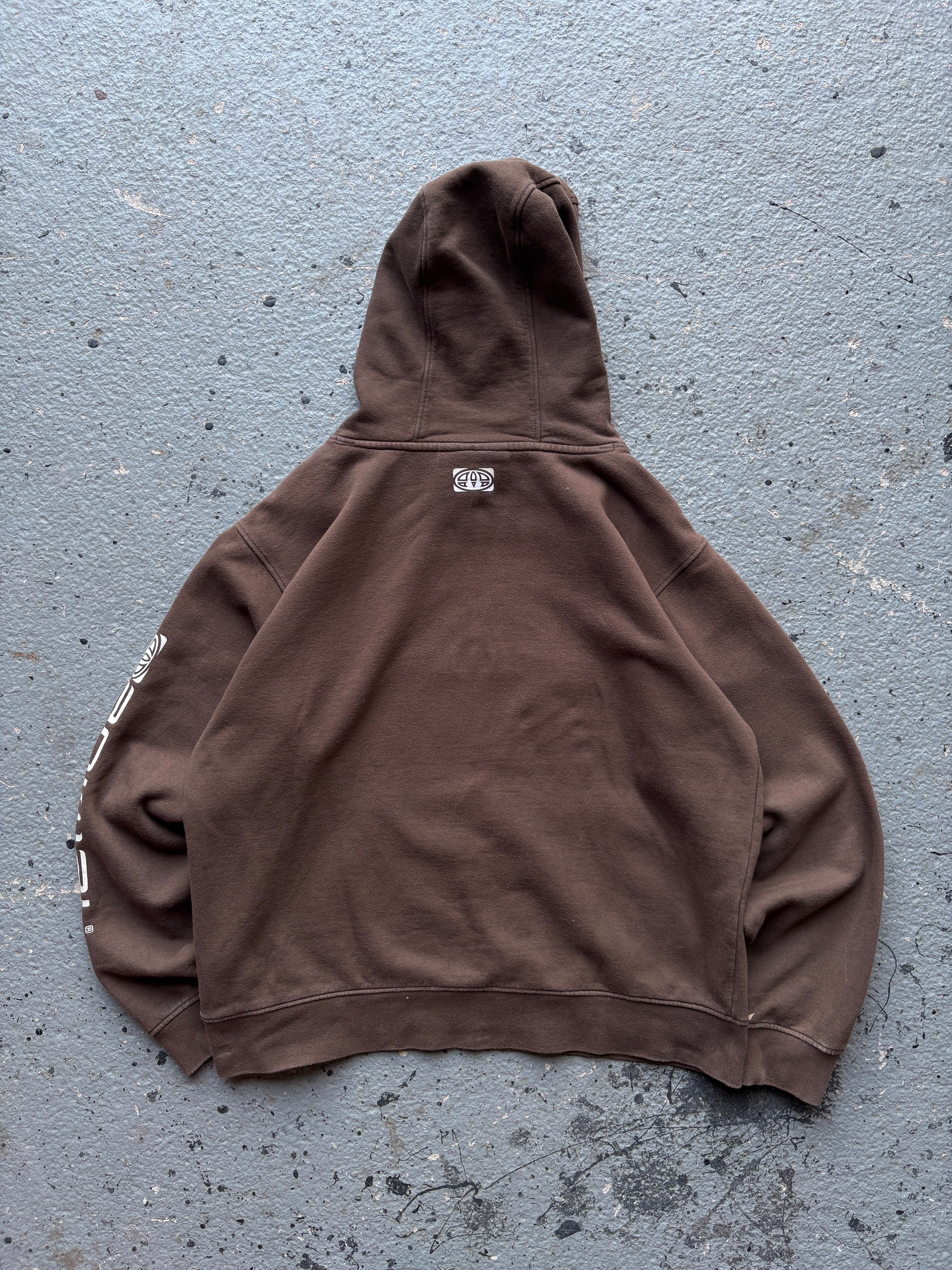 2000s Animal Brown/Cream Spell Out Hoodie