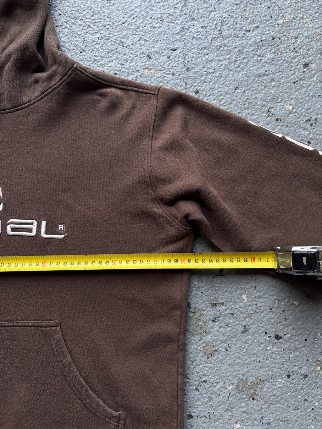 2000s Animal Brown/Cream Spell Out Hoodie