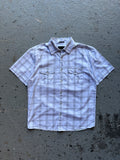 2000s Oakley Checkered Shirt White / Grey Pocket Square