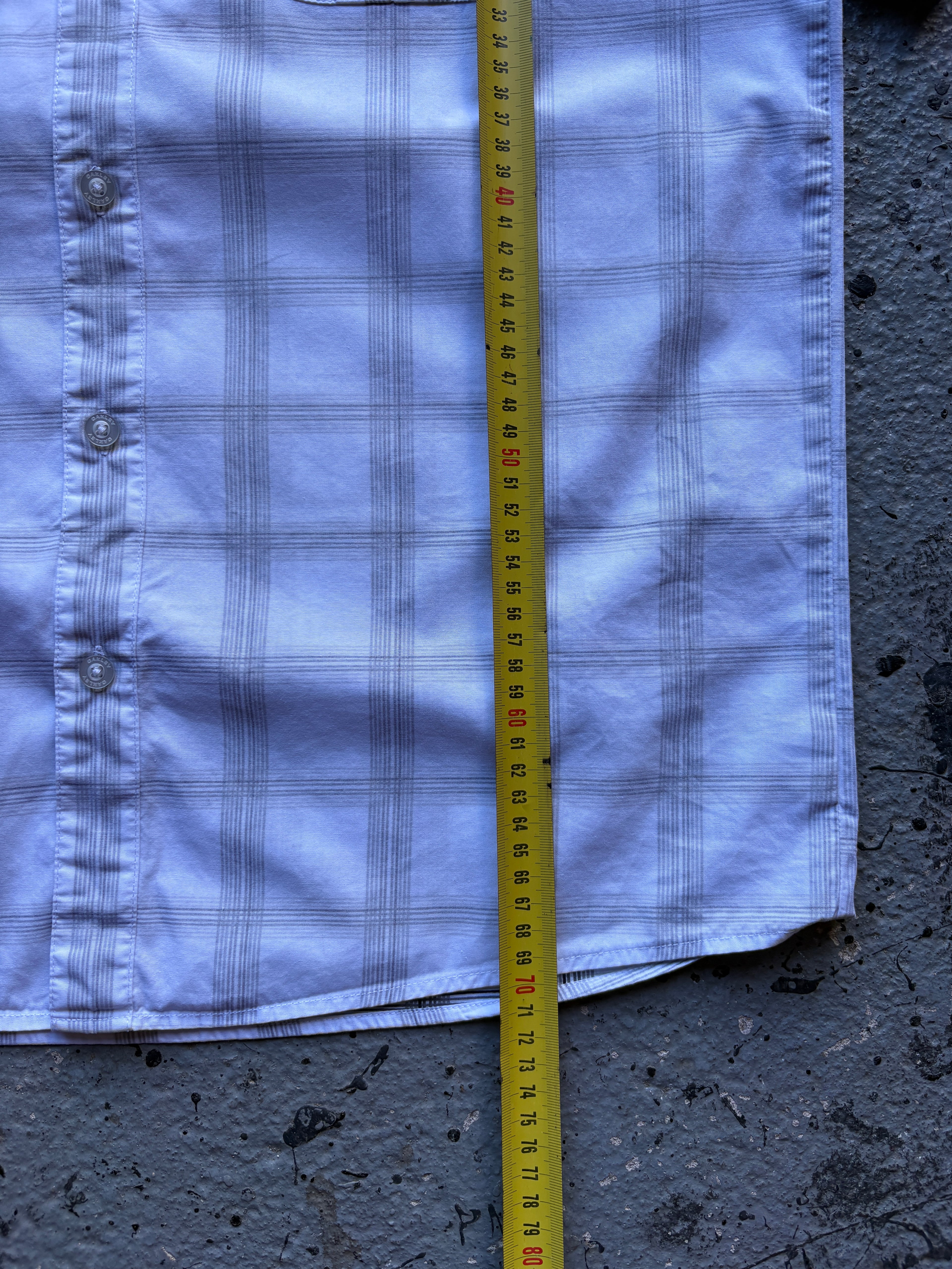 2000s Oakley Checkered Shirt White / Grey Pocket Square