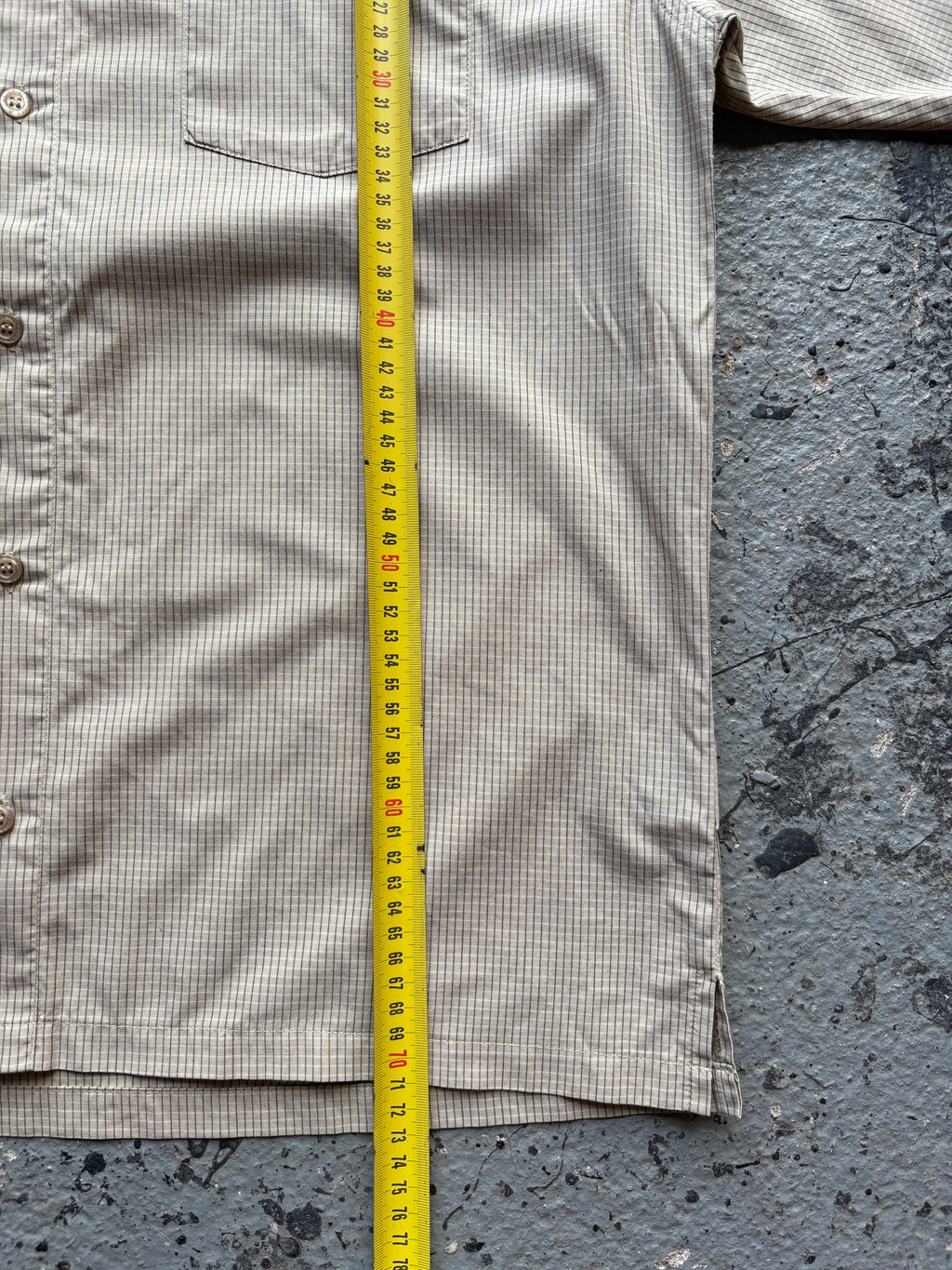 2000s Checkered Quiksilver Beige / Brown Shirt