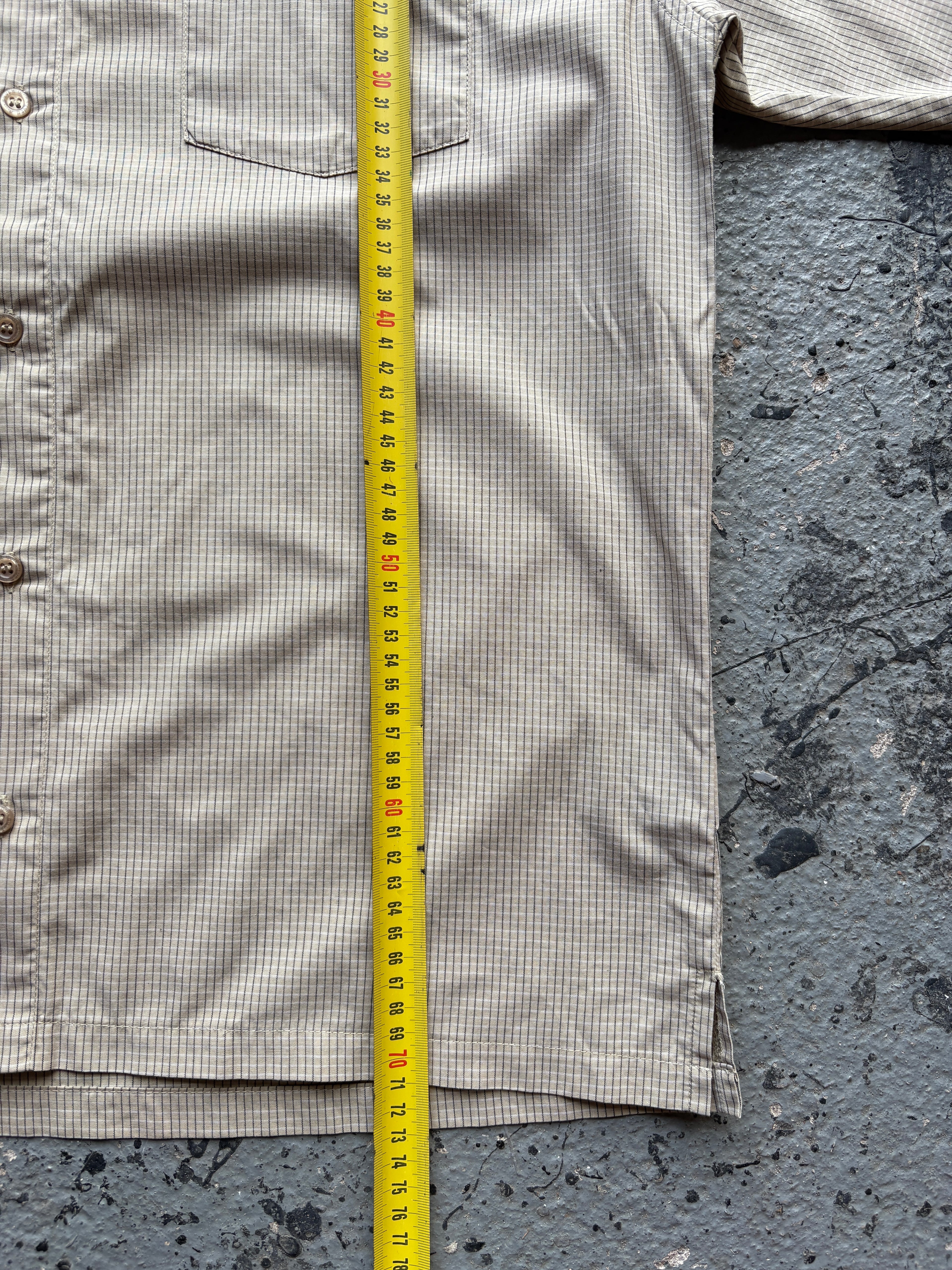 2000s Checkered Quiksilver Beige / Brown Shirt
