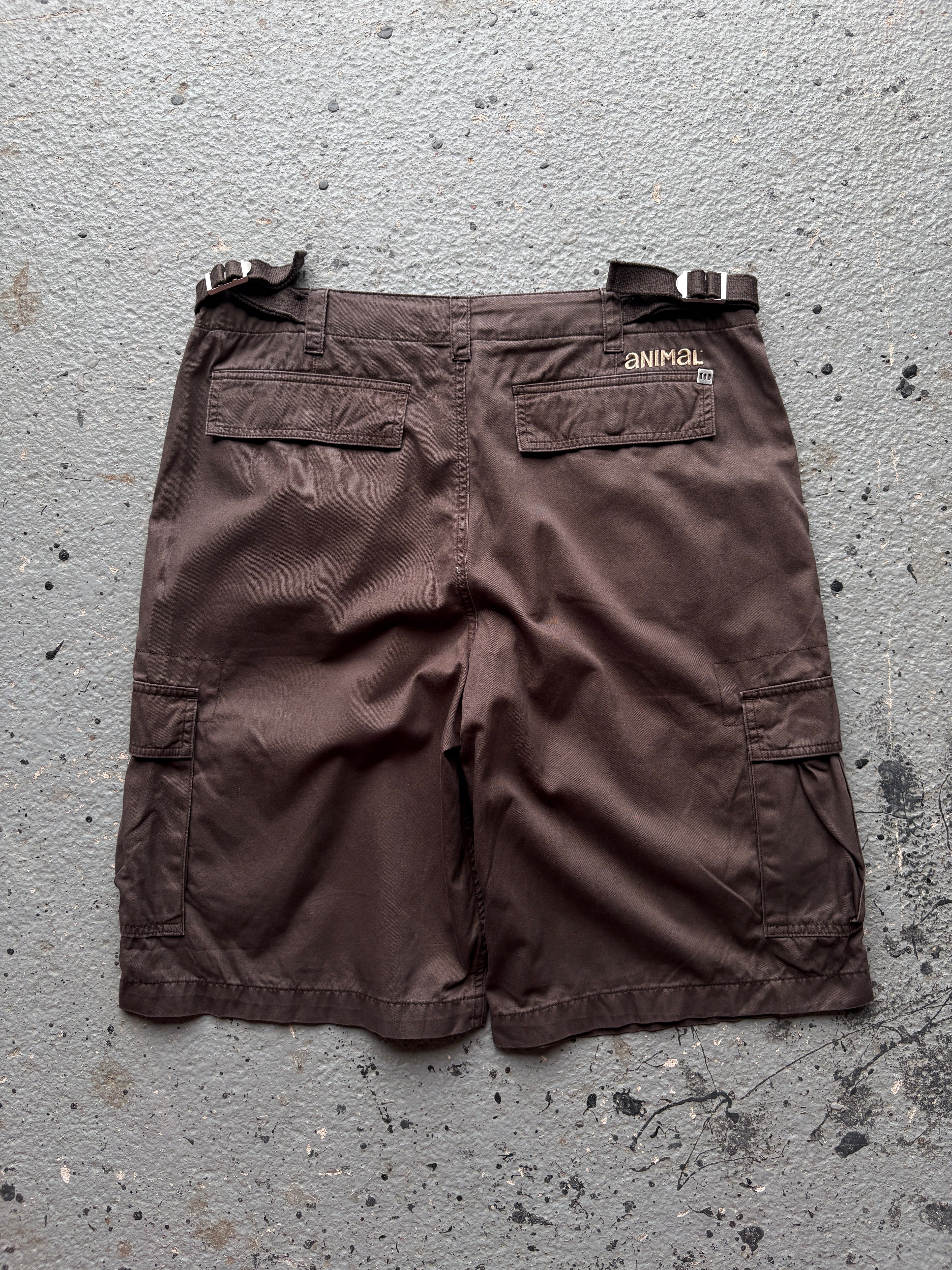2000s Animal Cargo Shorts Brown
