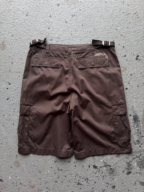 2000s Animal Cargo Shorts Brown