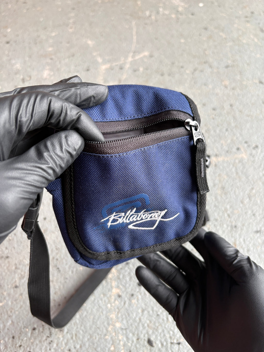 2000s Billabong Mini Crossbody Bag Navy Blue Canvas Shoulder Pouch