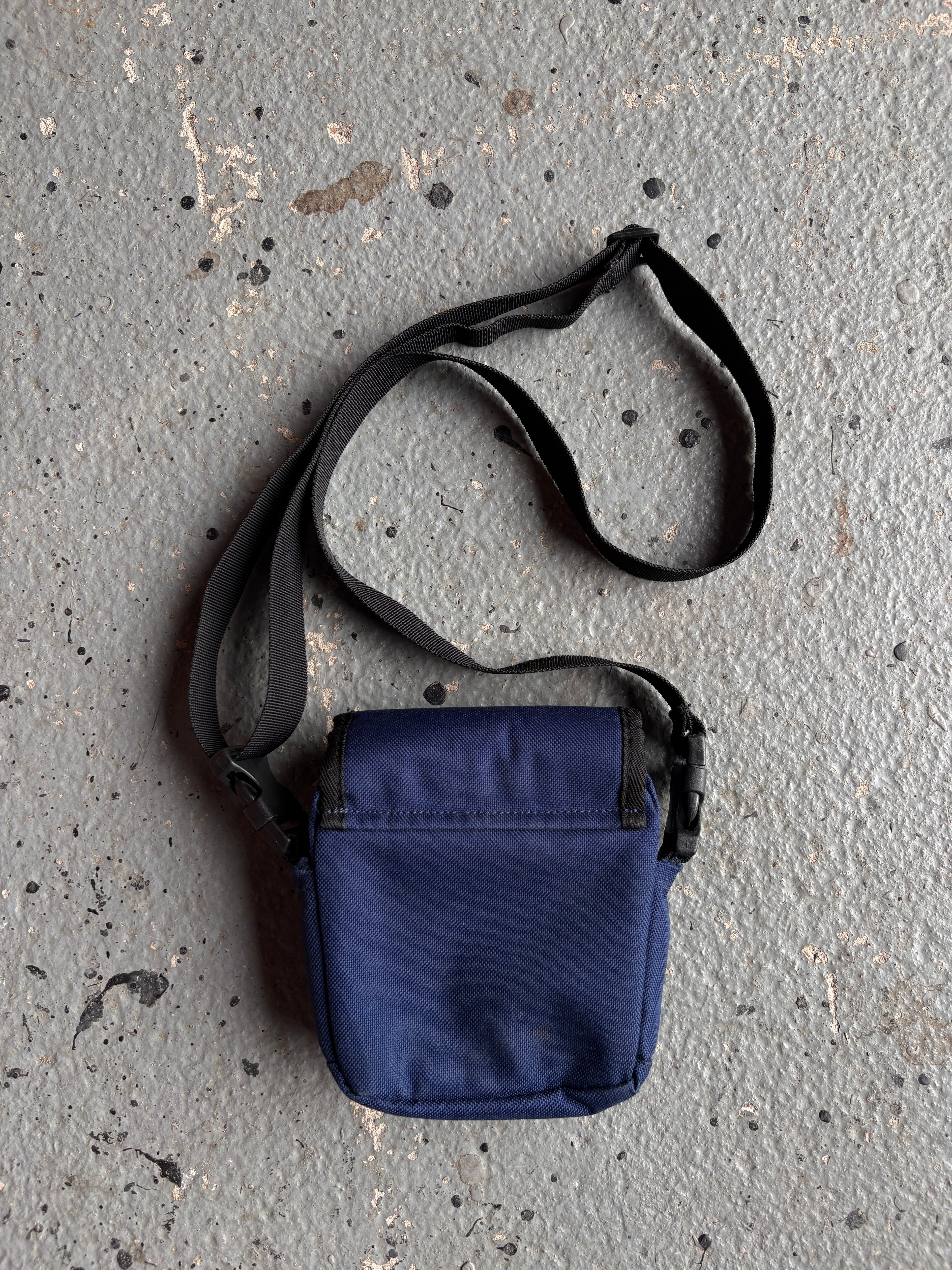 2000s Billabong Mini Crossbody Bag Navy Blue Canvas Shoulder Pouch
