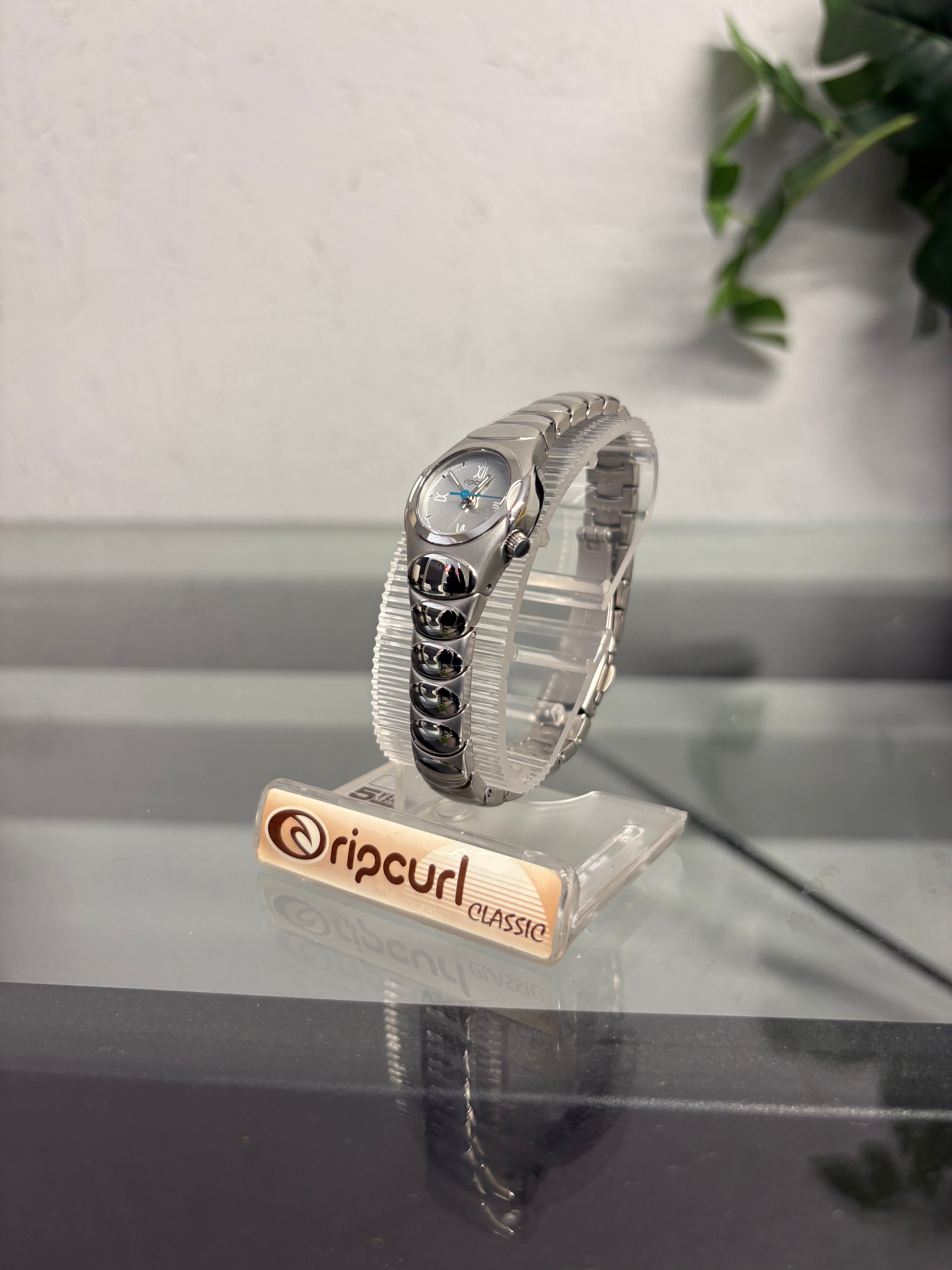 2000s Rip Curl Classic Watch Silver Cyber Surf Watch Boxed