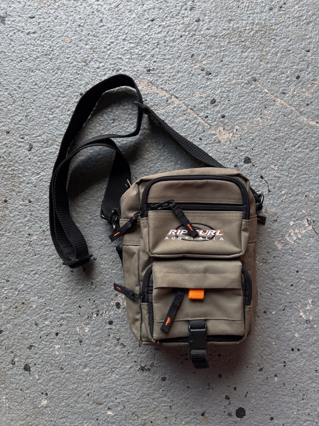2000s Rip Curl Crossbody Messenger Bag Khaki/Olive Green