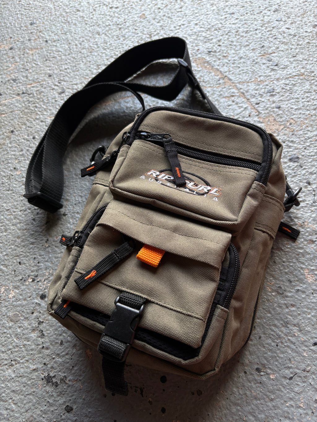 2000s Rip Curl Crossbody Messenger Bag Khaki/Olive Green