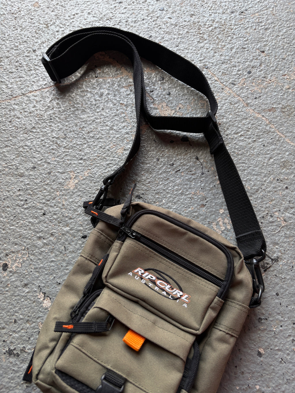 2000s Rip Curl Crossbody Messenger Bag Khaki/Olive Green