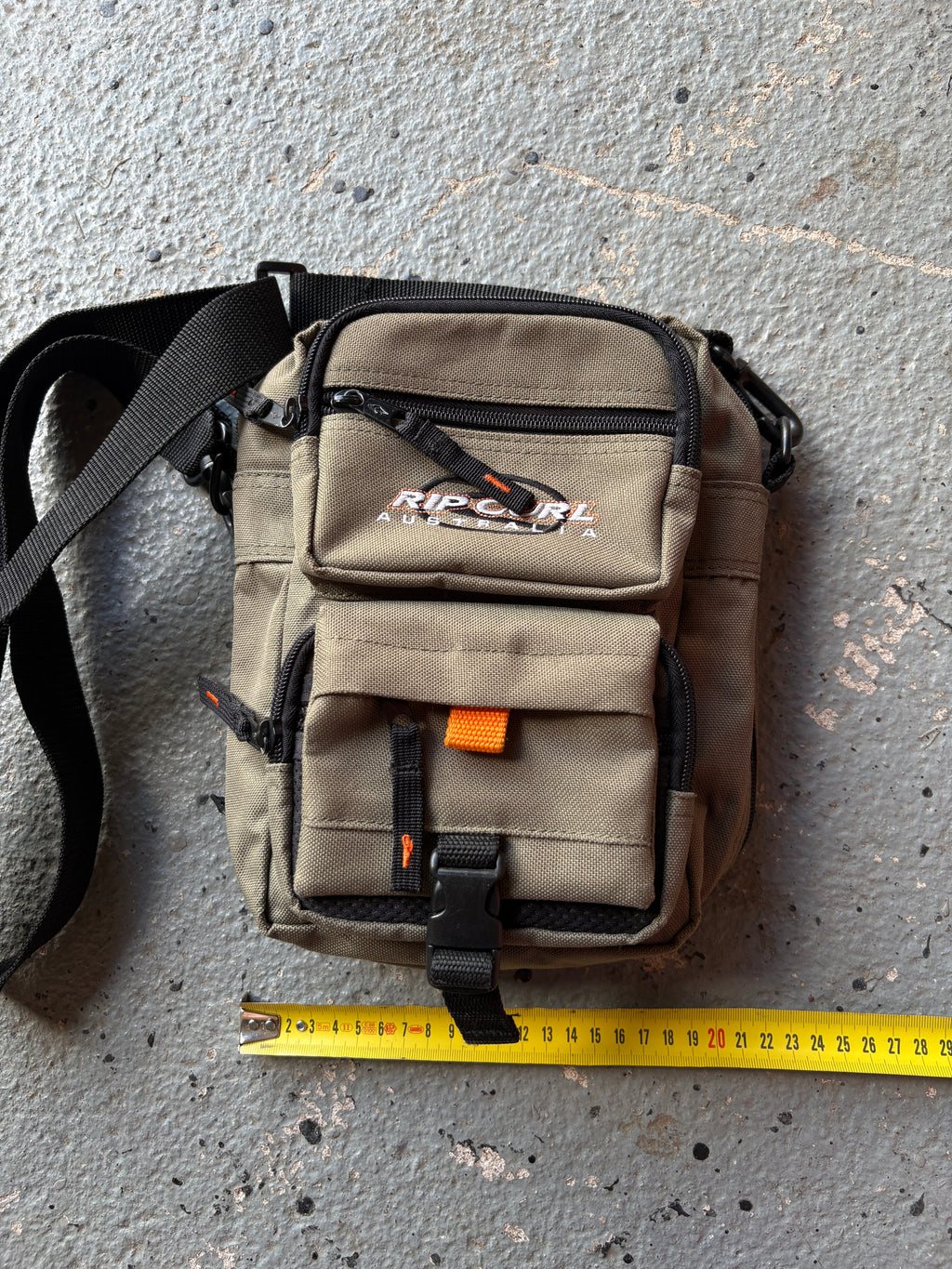2000s Rip Curl Crossbody Messenger Bag Khaki/Olive Green