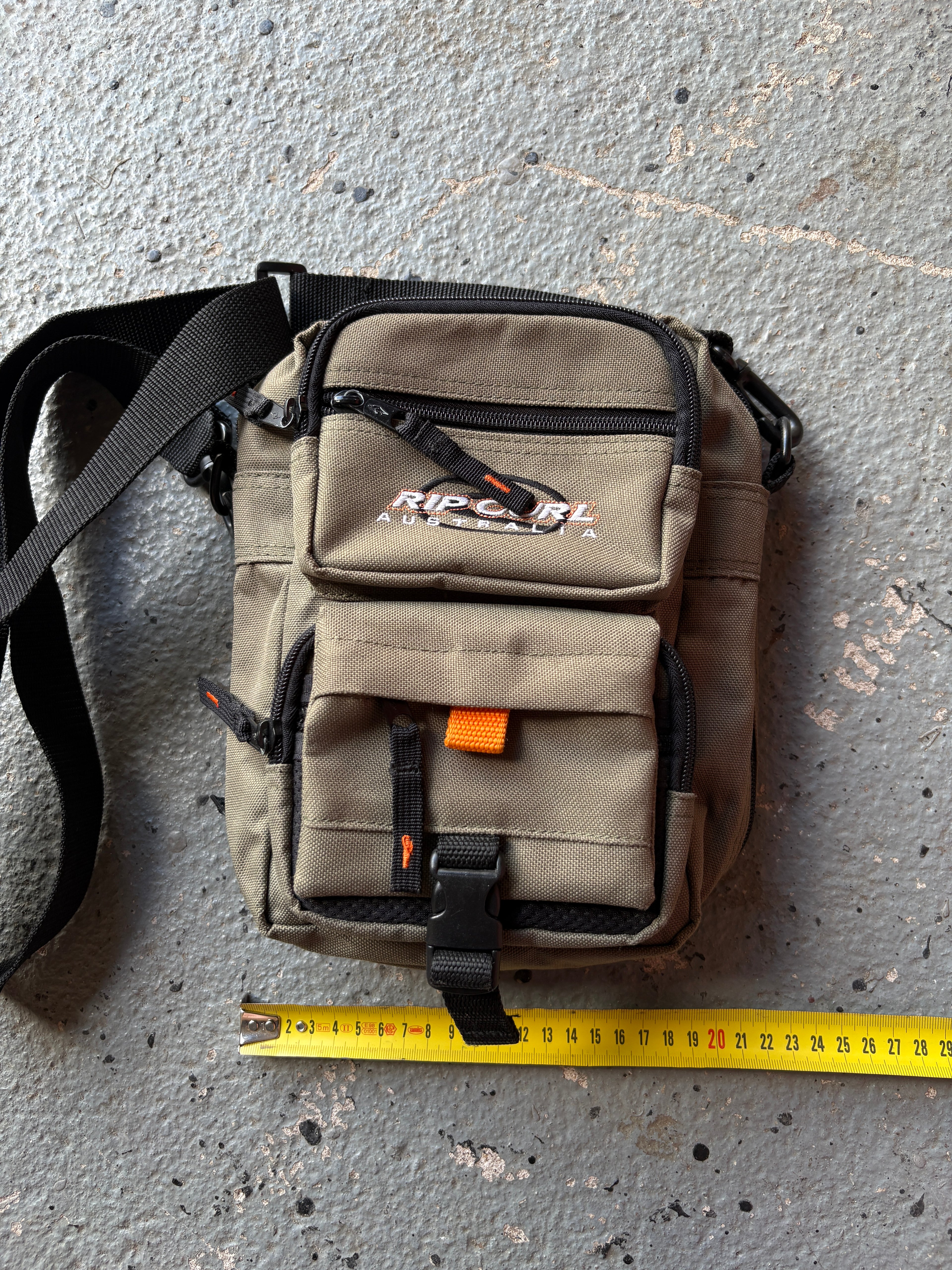 2000s Rip Curl Crossbody Messenger Bag Khaki/Olive Green