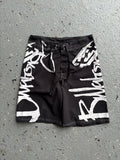 2000s Billabong Boards Shorts Black / White Spellout