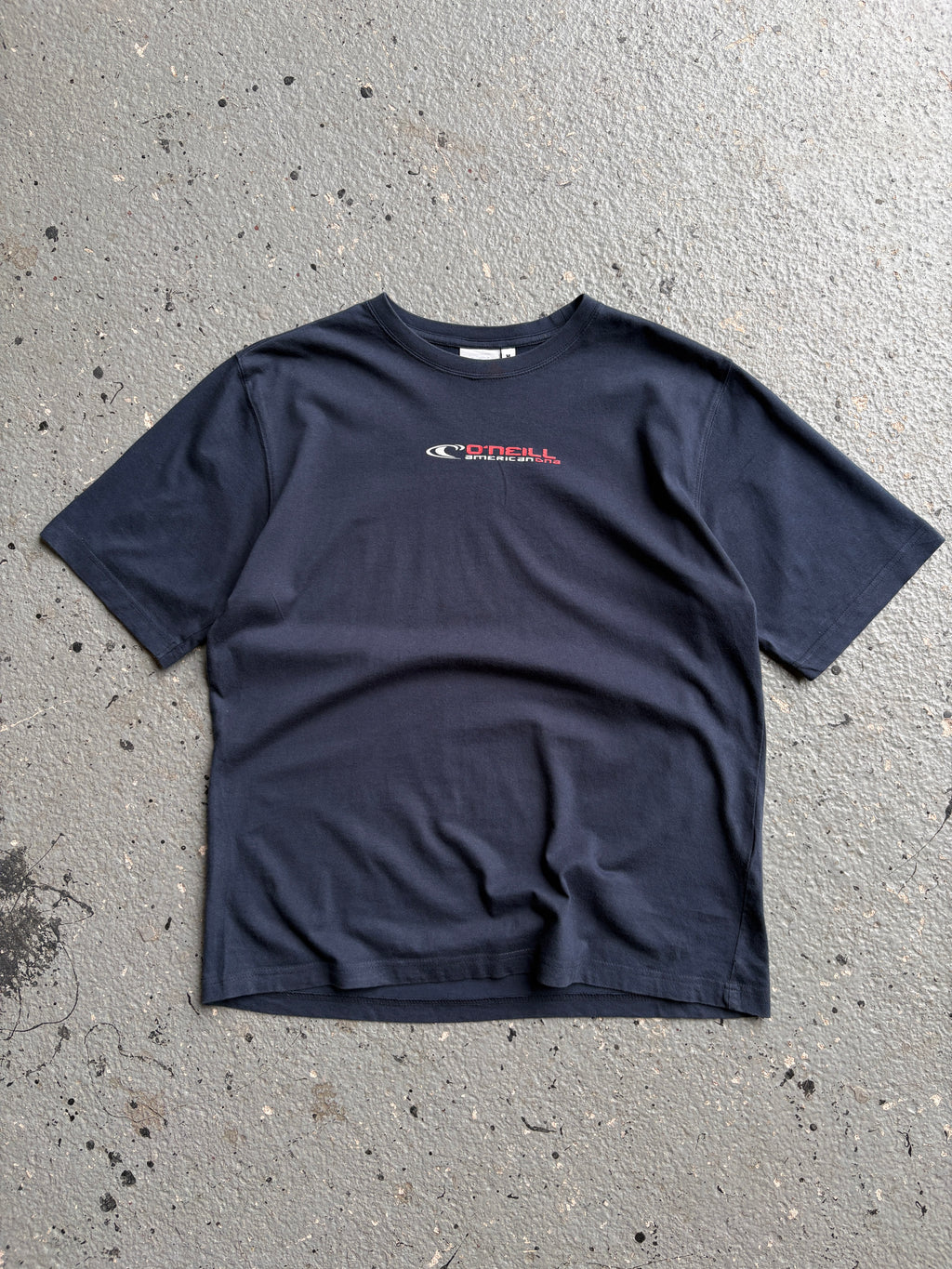 2000s O'Neill Back Print Spellout Tee Navy / Red