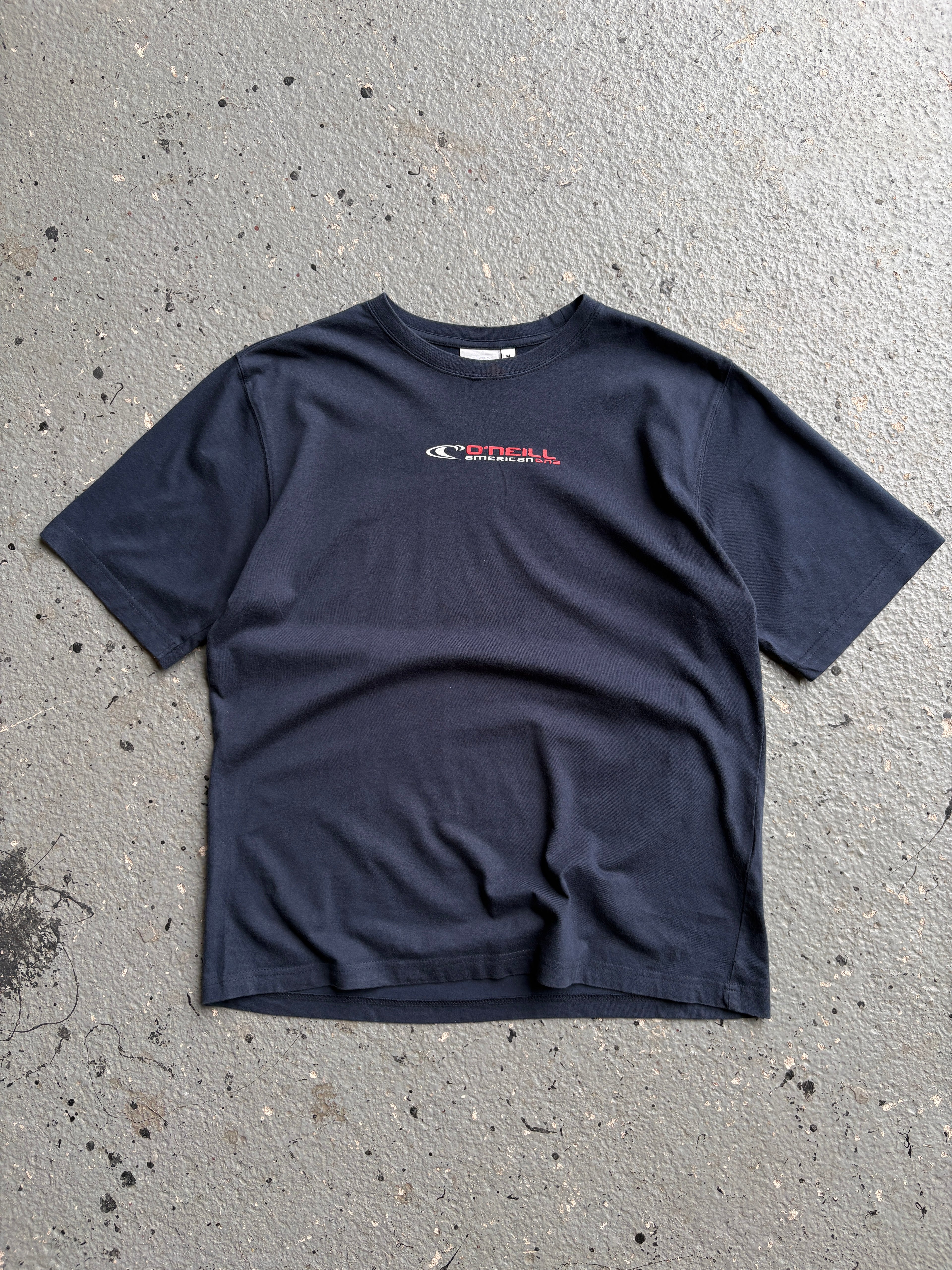 2000s O'Neill Back Print Spellout Tee Navy / Red