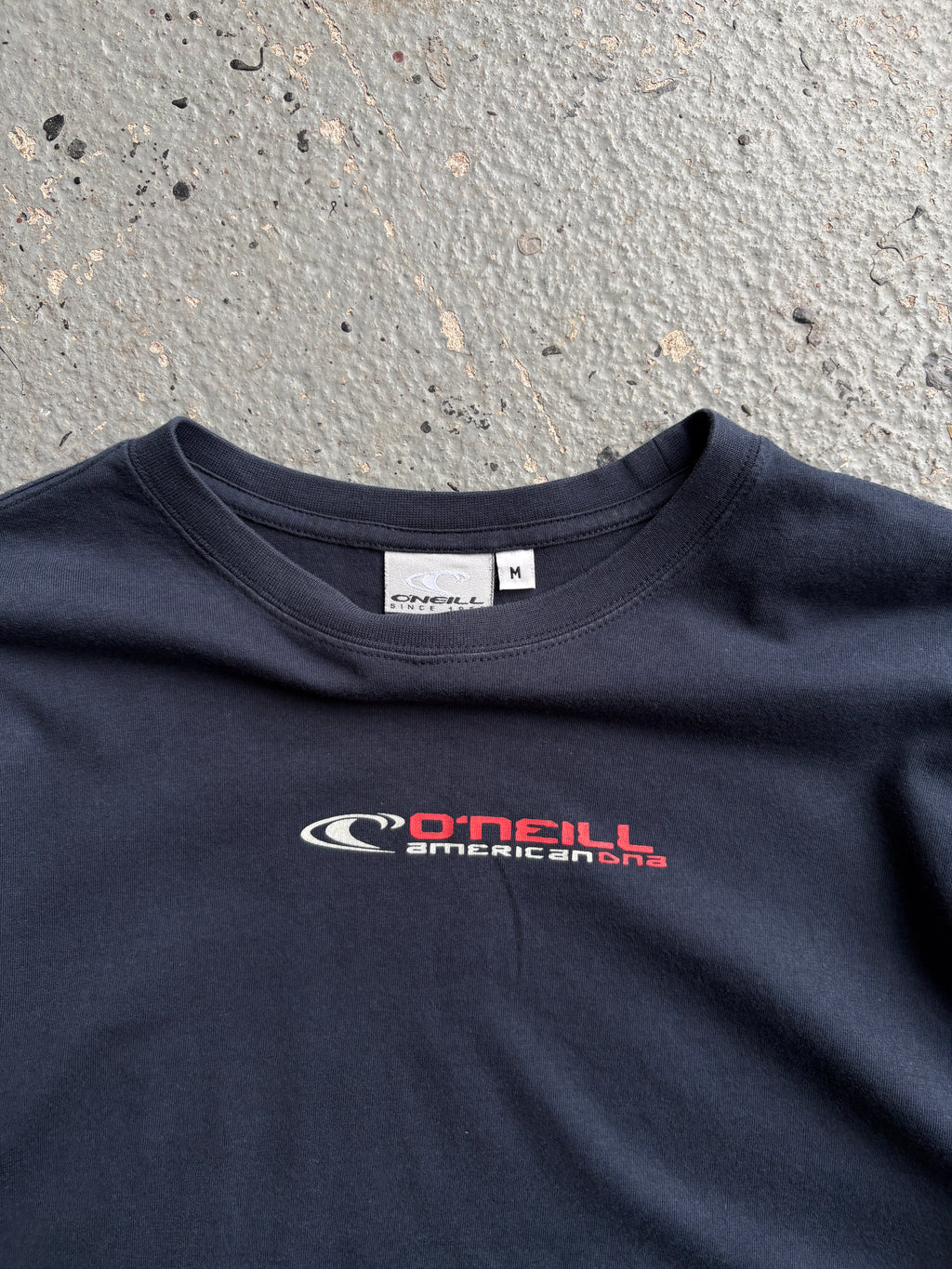 2000s O'Neill Back Print Spellout Tee Navy / Red