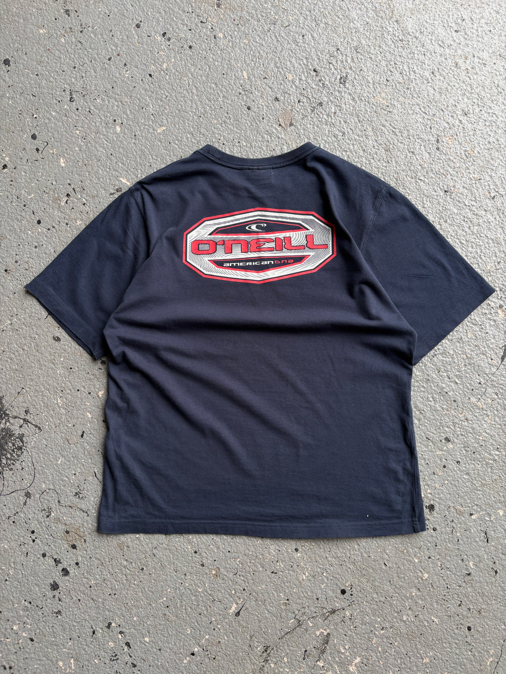 2000s O'Neill Back Print Spellout Tee Navy / Red