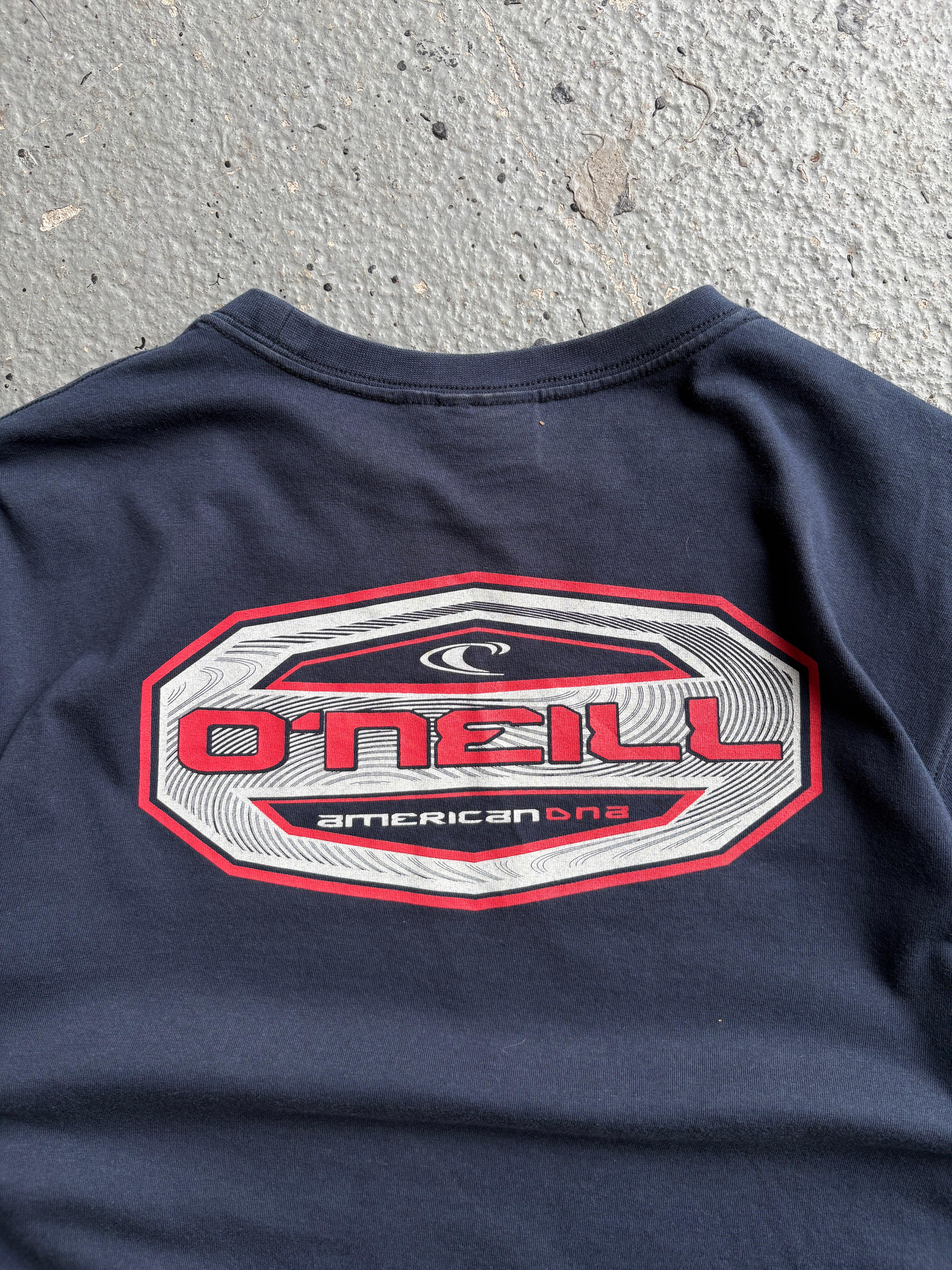 2000s O'Neill Back Print Spellout Tee Navy / Red