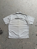 2000s Quiksilver Checkered Shirt Blue / White Back Spellout