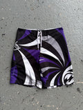 2000s Billabong Spiral Boardshorts Purple / Black / White