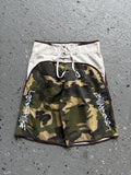 2000s Quiksilver Board Shorts Khaki / Camo Detail