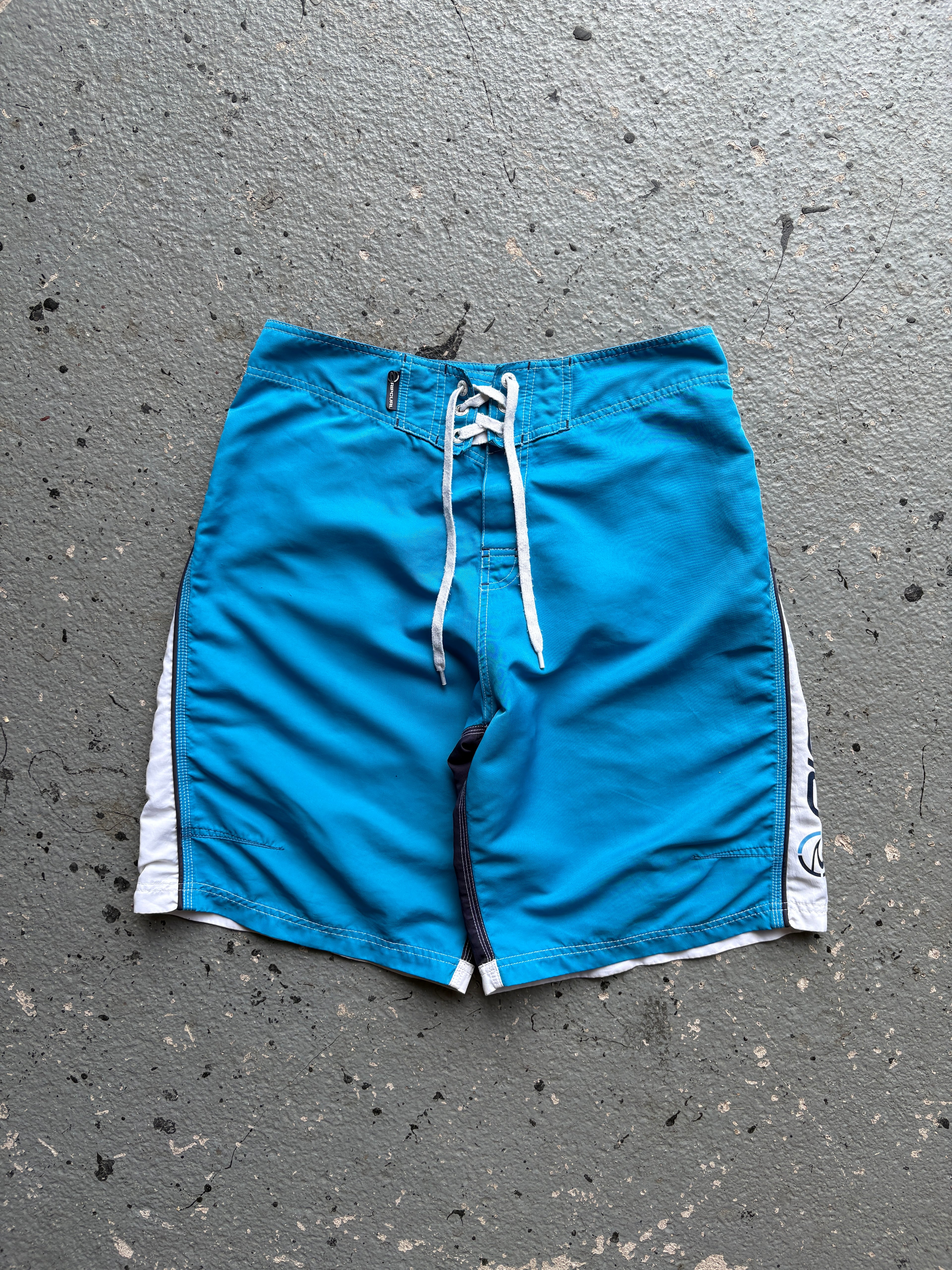 2000s Rip Curl Board Shorts Back Design Navy / Blue