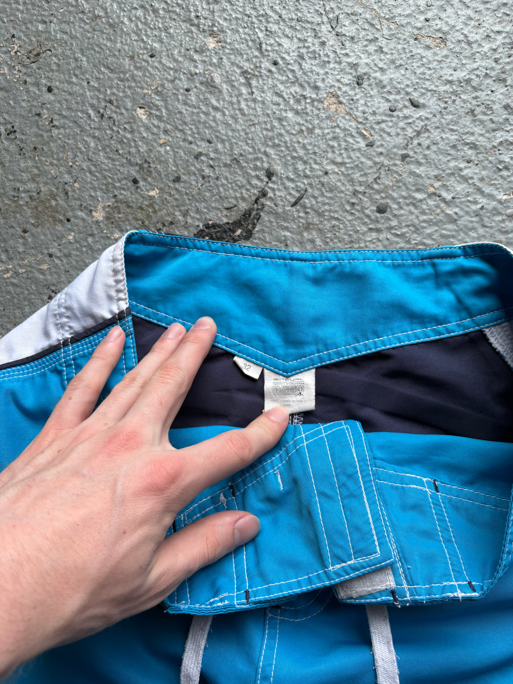 2000s Rip Curl Board Shorts Back Design Navy / Blue