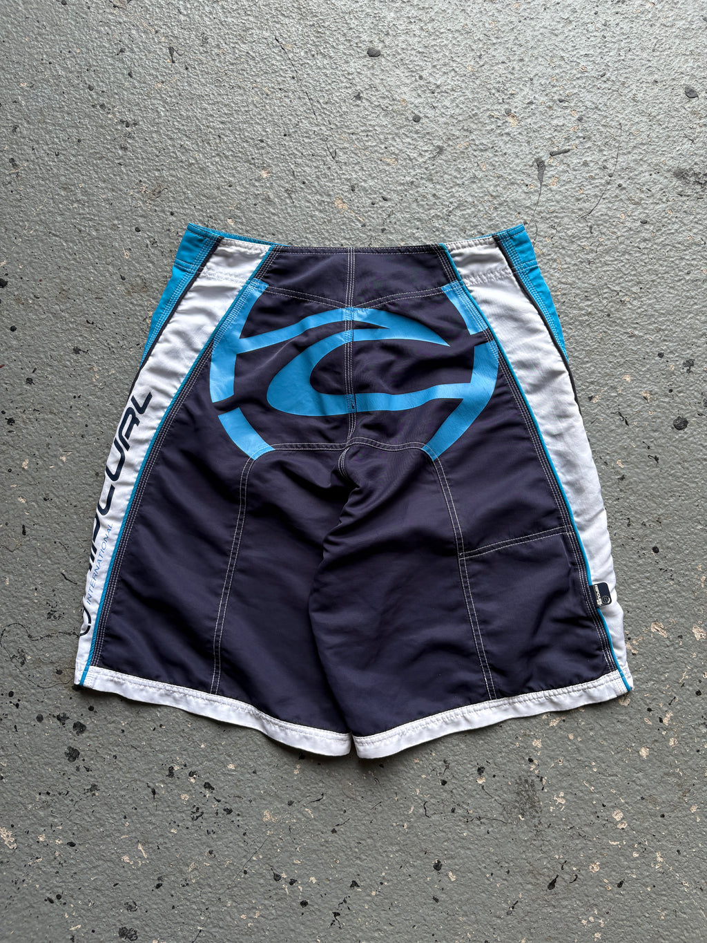 2000s Rip Curl Board Shorts Back Design Navy / Blue