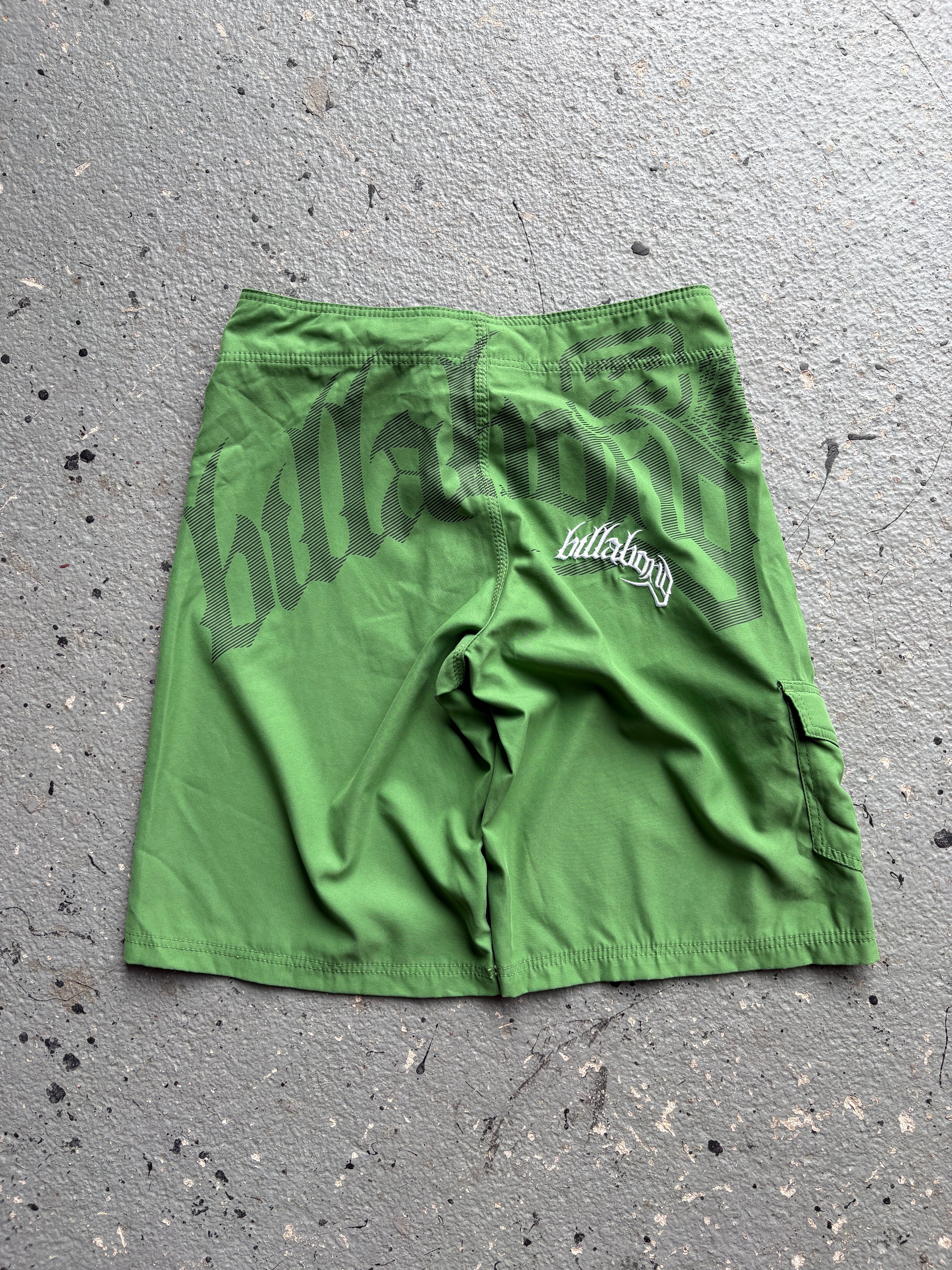 2000s Billabong Board Short Green Back Design