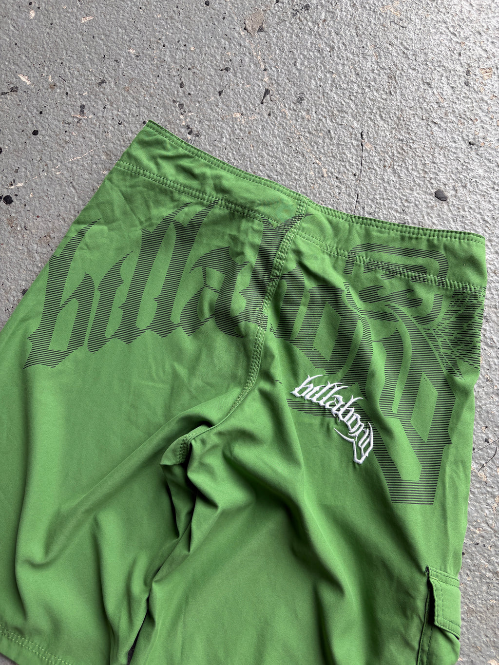 2000s Billabong Board Short Green Back Design