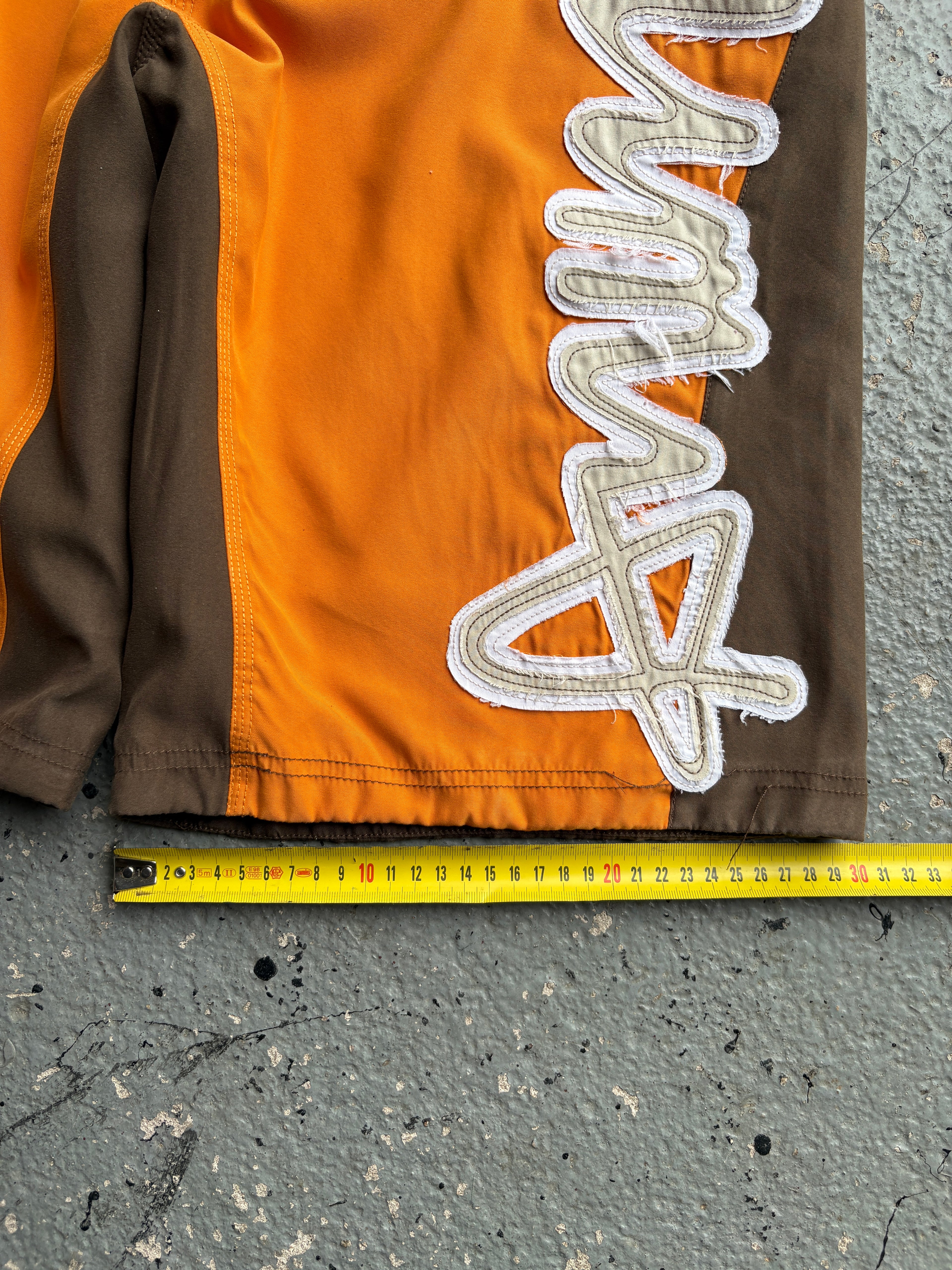 2000s Animal Boardshorts Orange / Brown / White Spellout