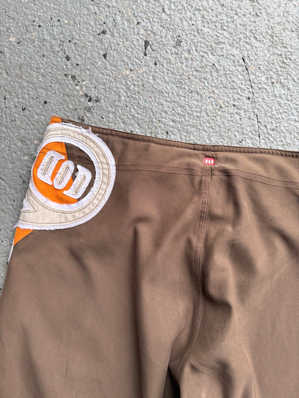 2000s Animal Boardshorts Orange / Brown / White Spellout