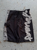2000s Animal Board Shorts Spell Out Black / Grey