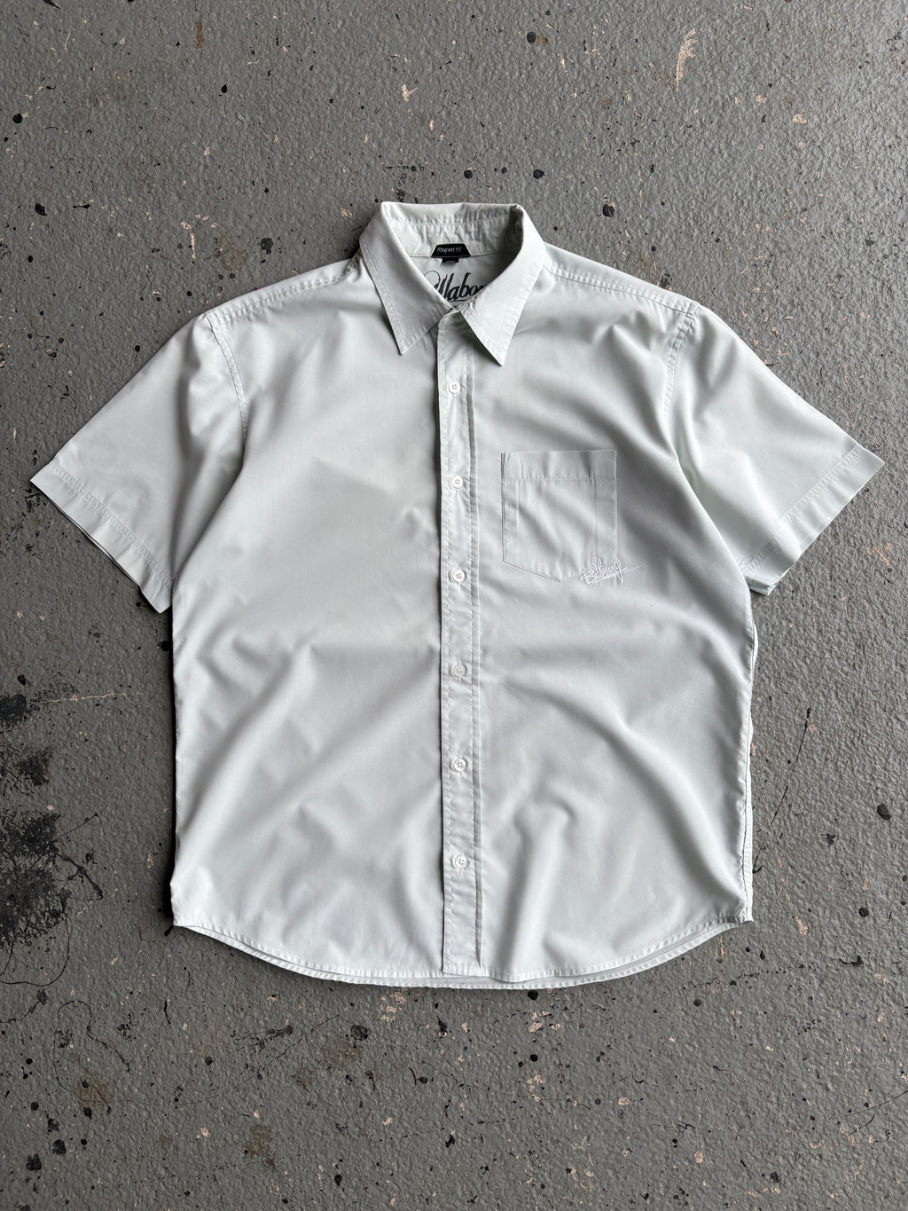 2000s Billabong Mint Green Button Up Shirt Spellout White