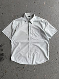 2000s Billabong Mint Green Button Up Shirt Spellout White