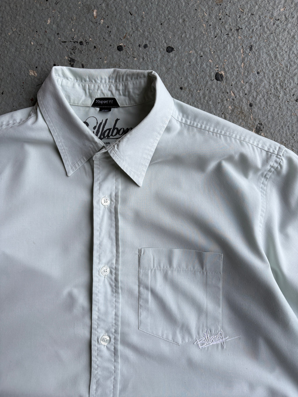 2000s Billabong Mint Green Button Up Shirt Spellout White