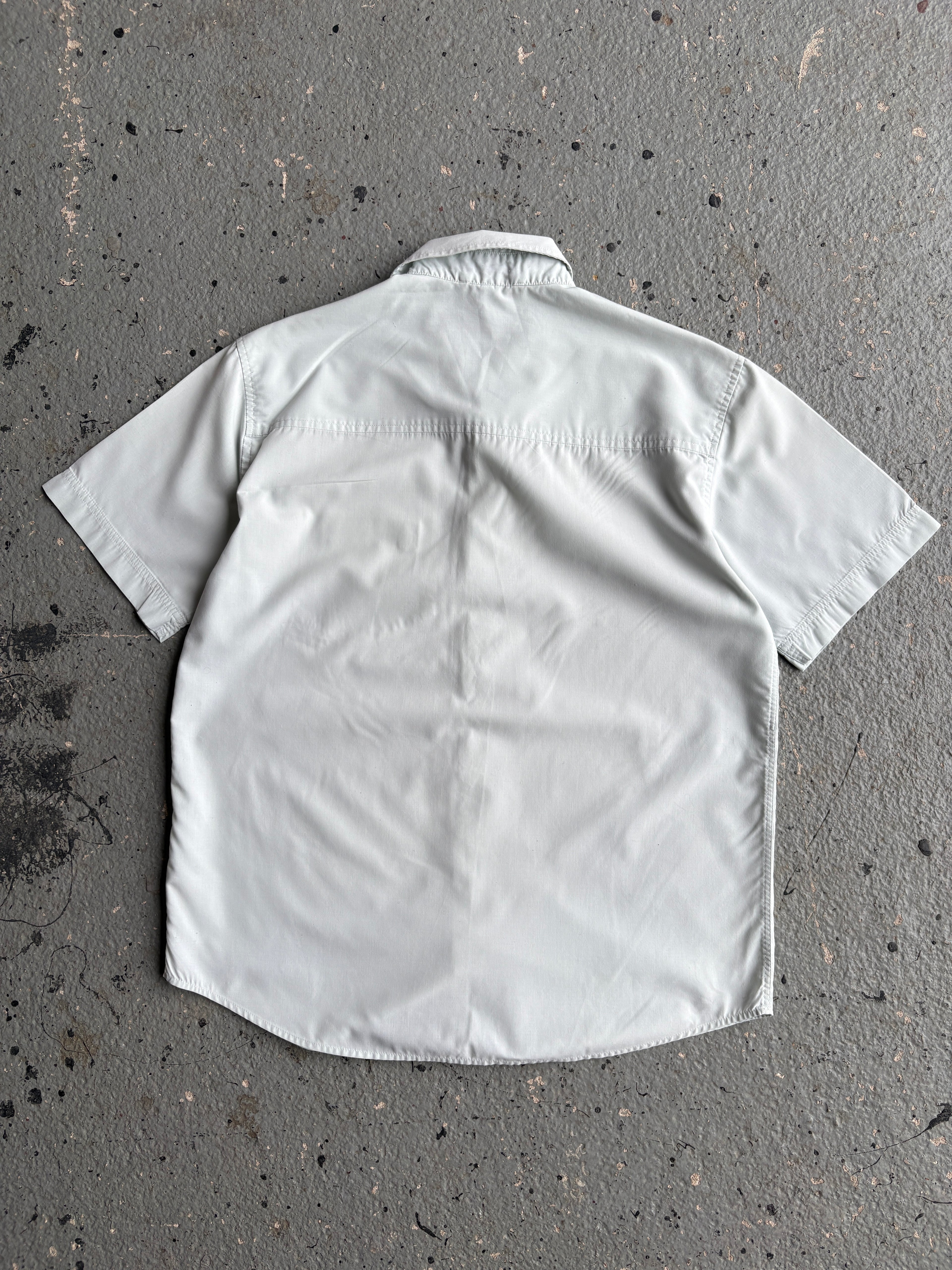 2000s Billabong Mint Green Button Up Shirt Spellout White
