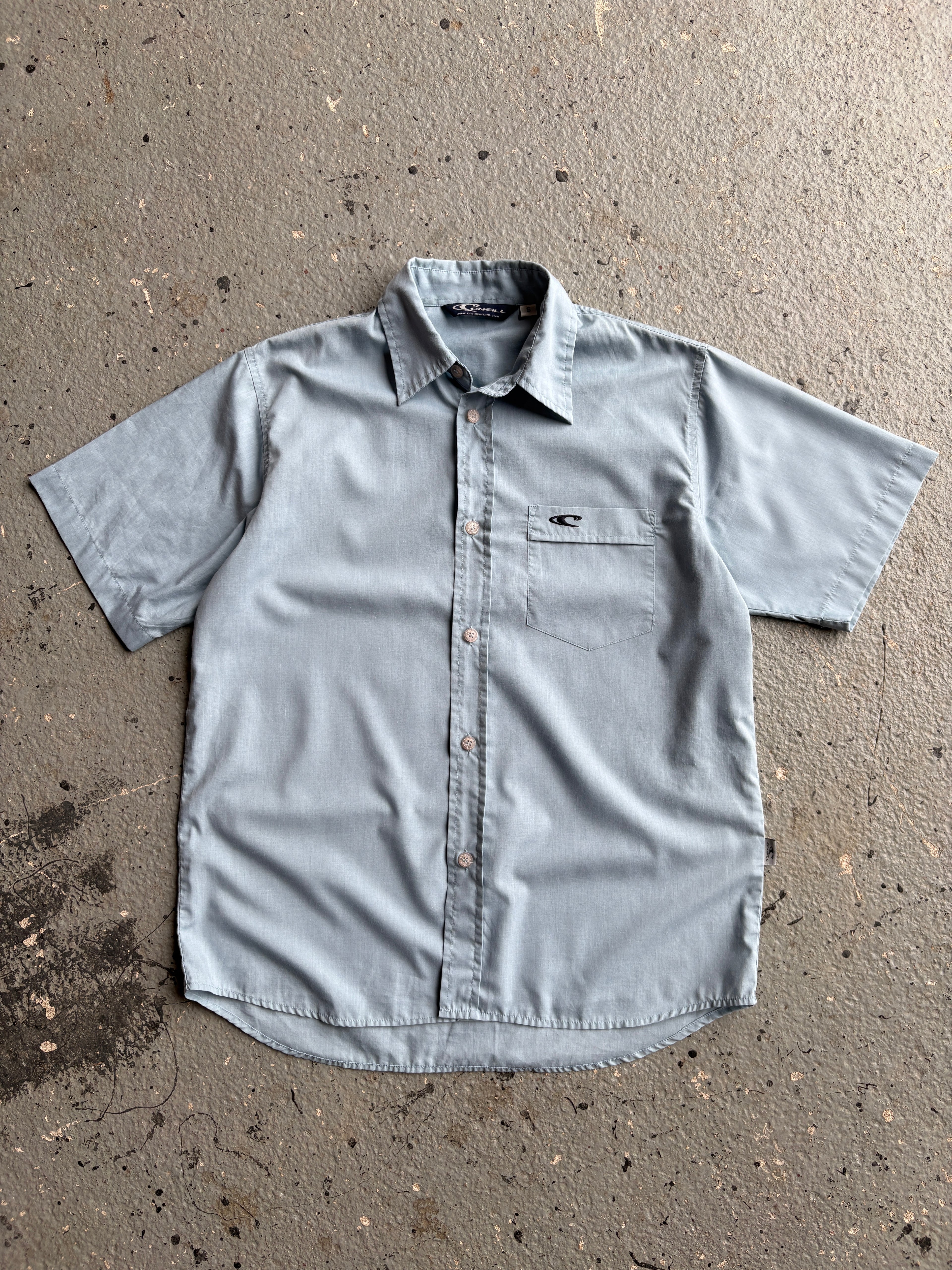 2000s O'Neill Button Up Pocket Shirt Light Blue / Navy