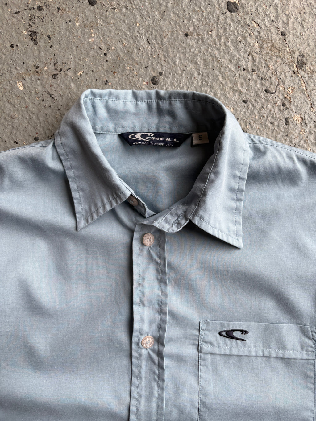 2000s O'Neill Button Up Pocket Shirt Light Blue / Navy