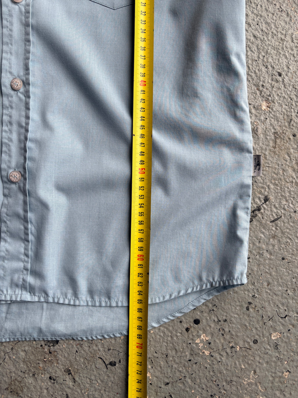 2000s O'Neill Button Up Pocket Shirt Light Blue / Navy