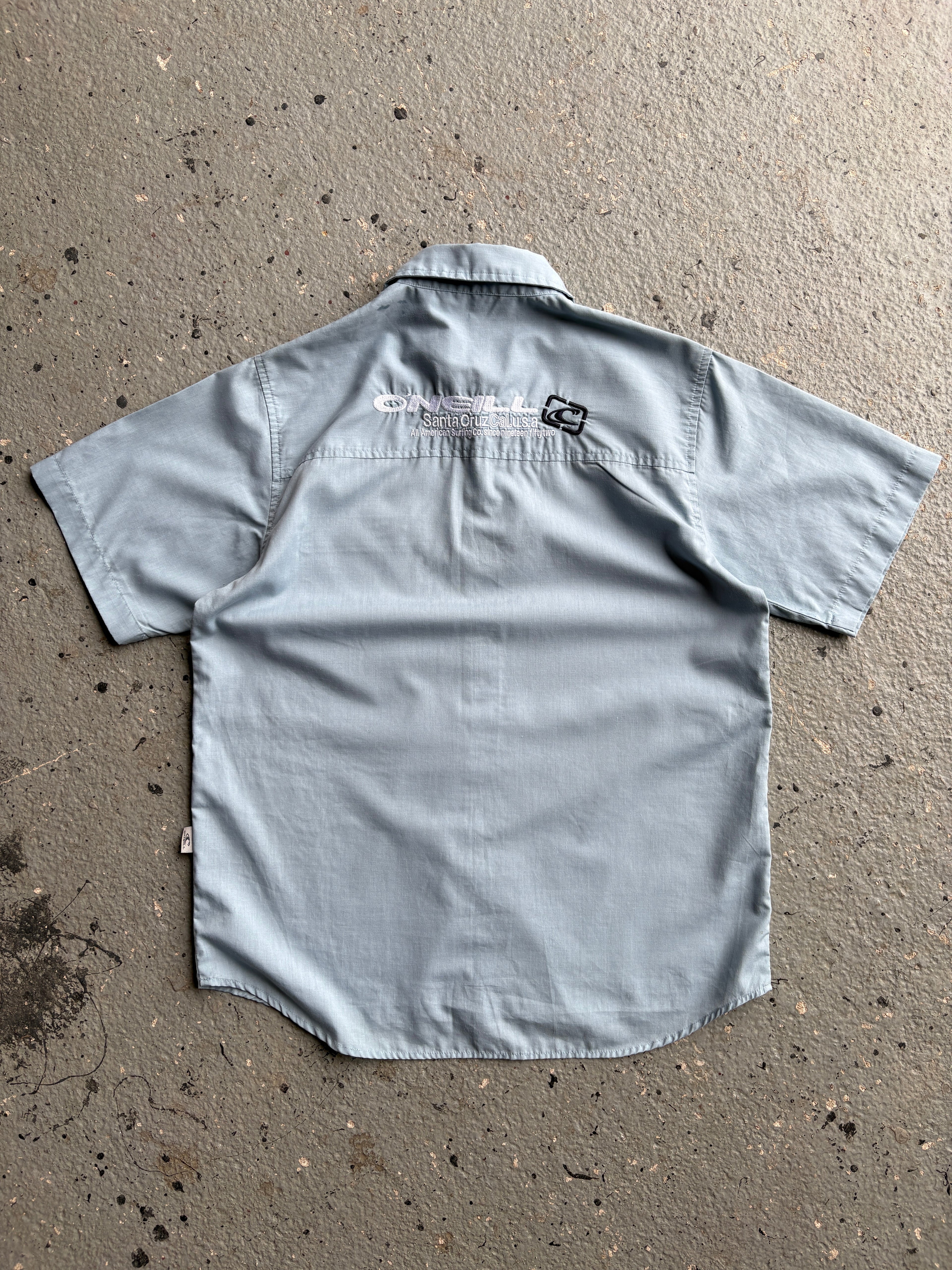 2000s O'Neill Button Up Pocket Shirt Light Blue / Navy